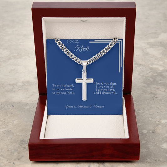 To My Rock Cross Necklace: A Timeless Symbol of Enduring Love and Strength