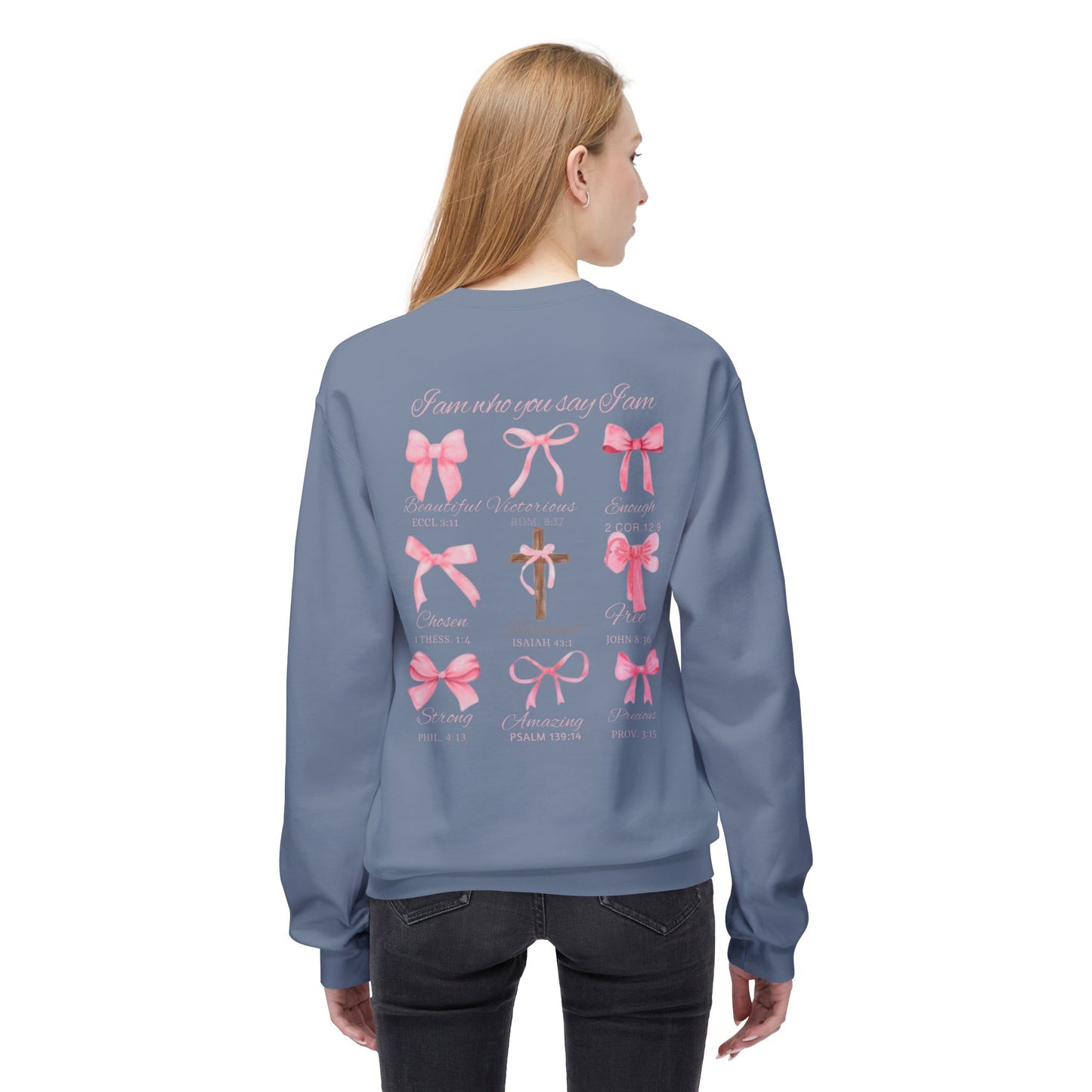 Cross and Bows Inspirational Sweatshirt - Faith & Encouragement