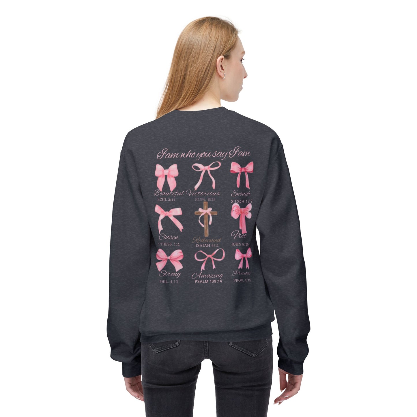 Cross and Bows Inspirational Sweatshirt - Faith & Encouragement