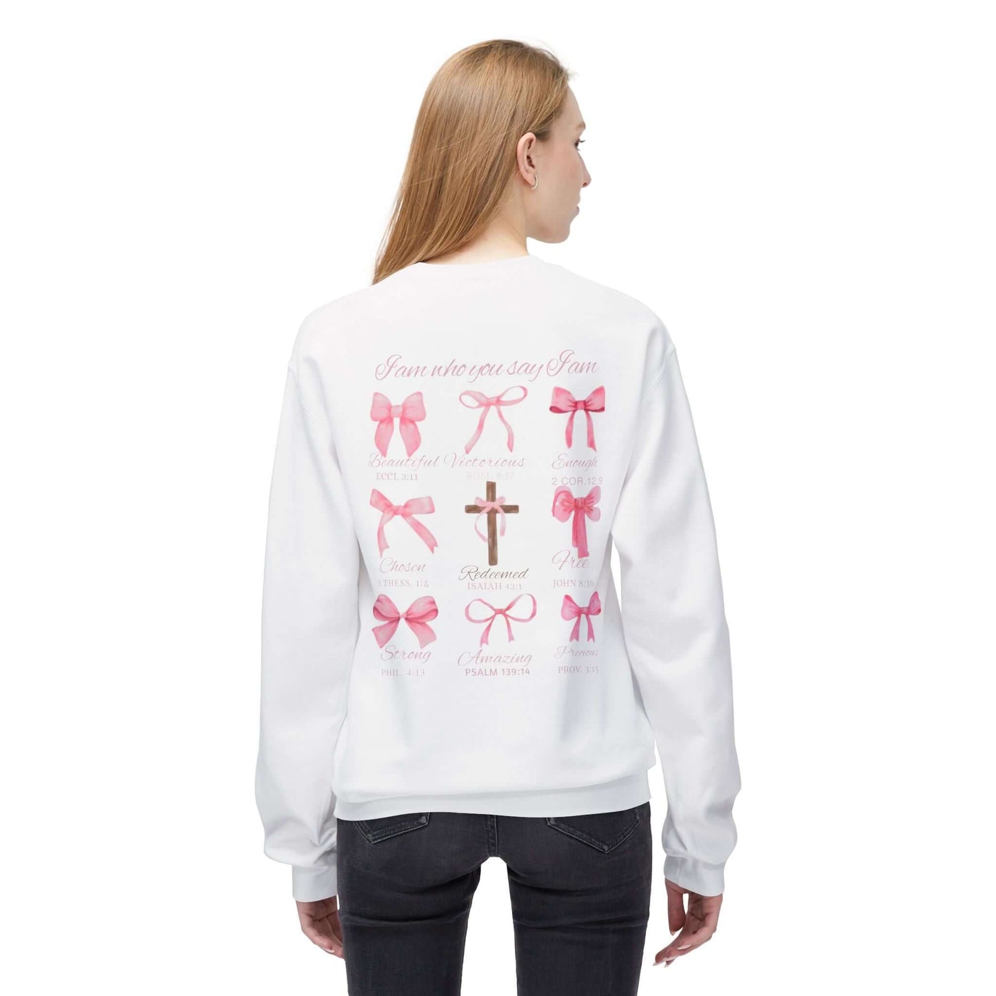 Cross and Bows Inspirational Sweatshirt - Faith & Encouragement