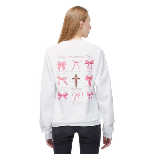 Cross and Bows Inspirational  Sweatshirt - Faith & Encouragement