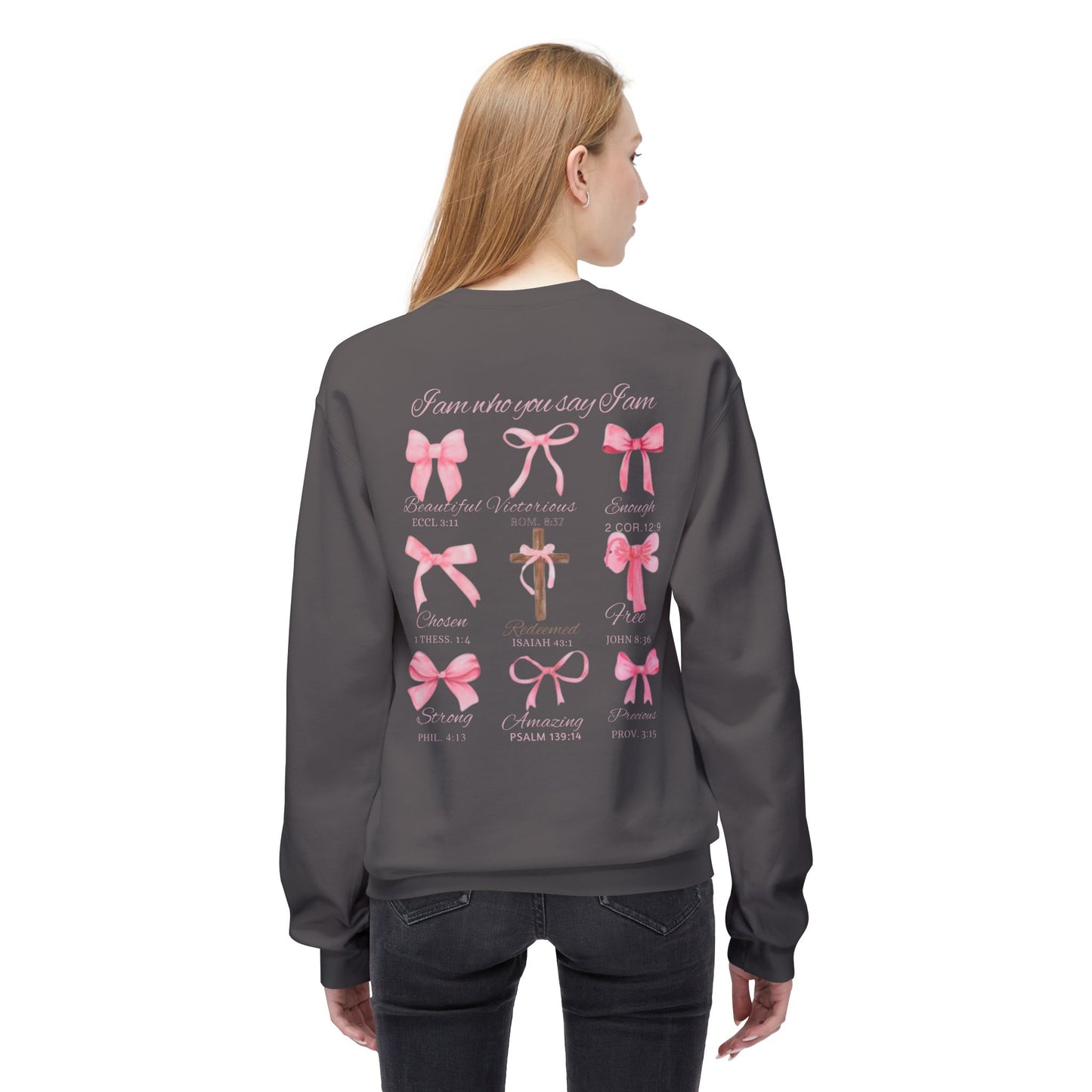 Cross and Bows Inspirational Sweatshirt - Faith & Encouragement