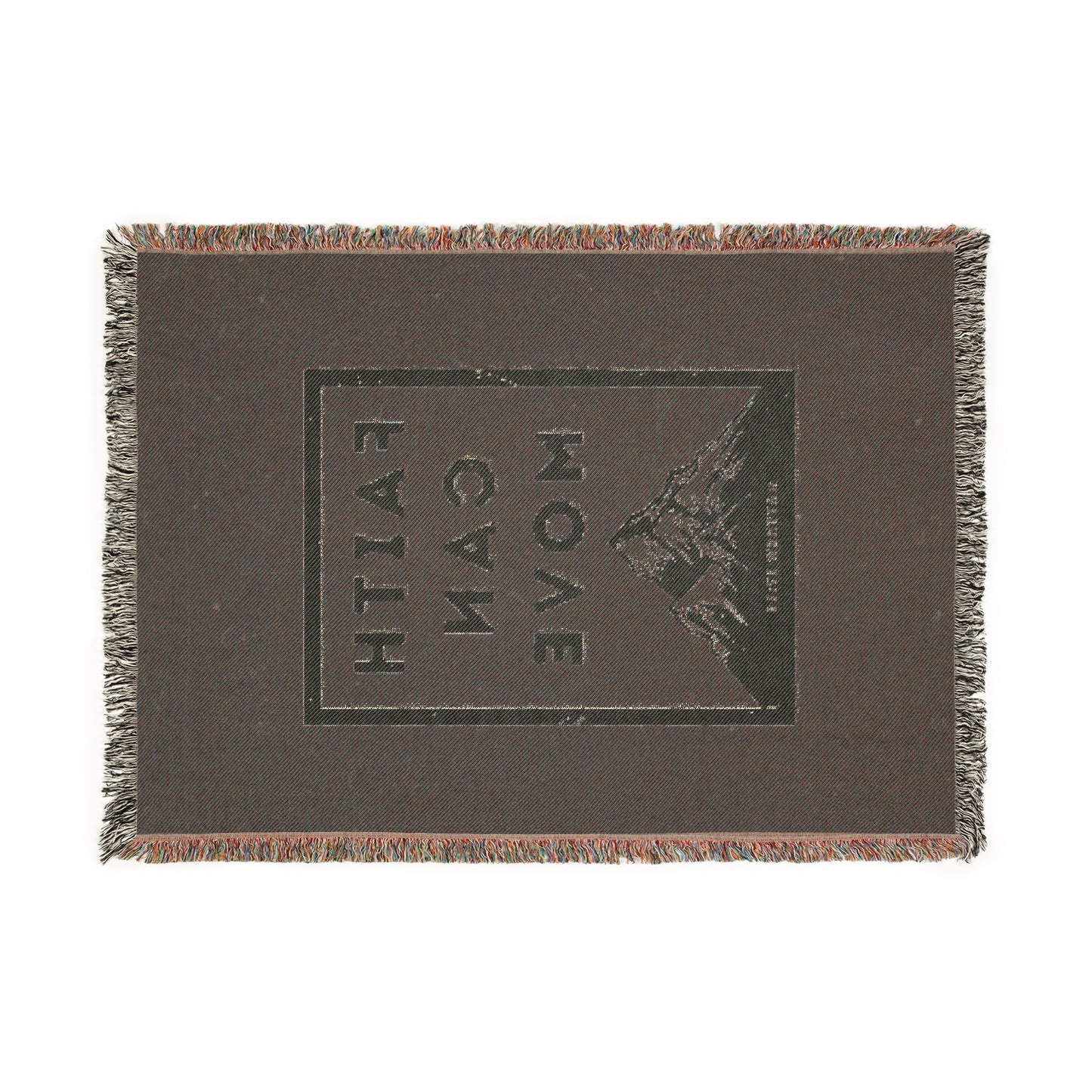 Faith Can Move Mountains – Inspirational Woven Throw Blanket