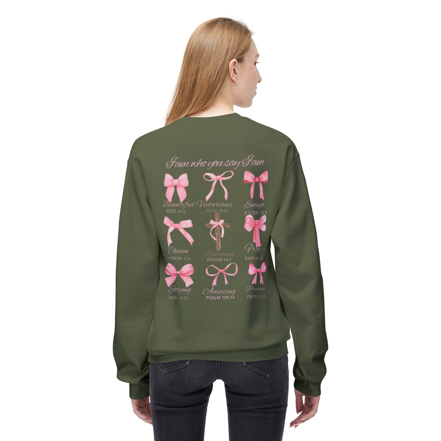Cross and Bows Inspirational Sweatshirt - Faith & Encouragement