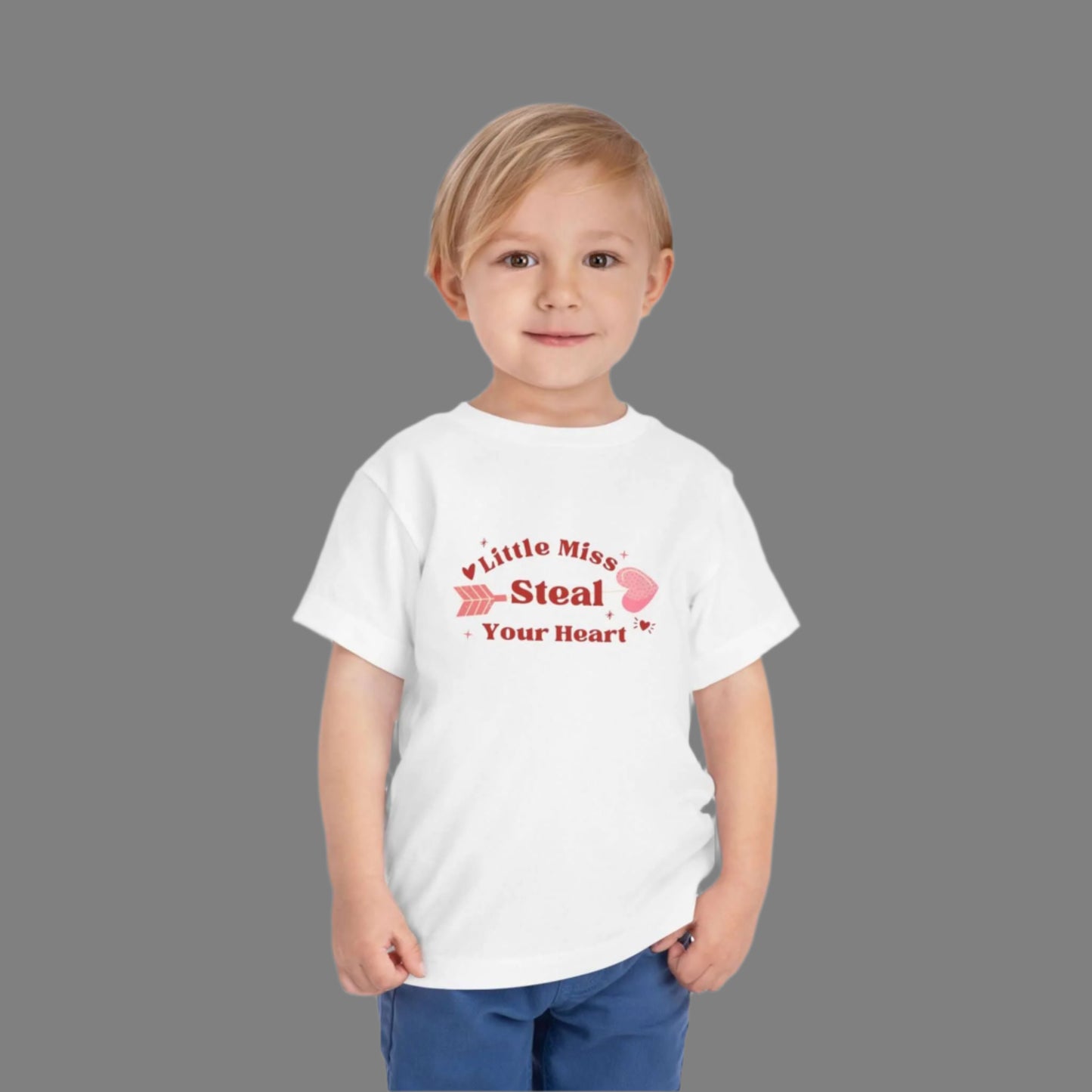 Little Miss Steal Your Heart Toddler Tee - Cute Valentine's Day Gift