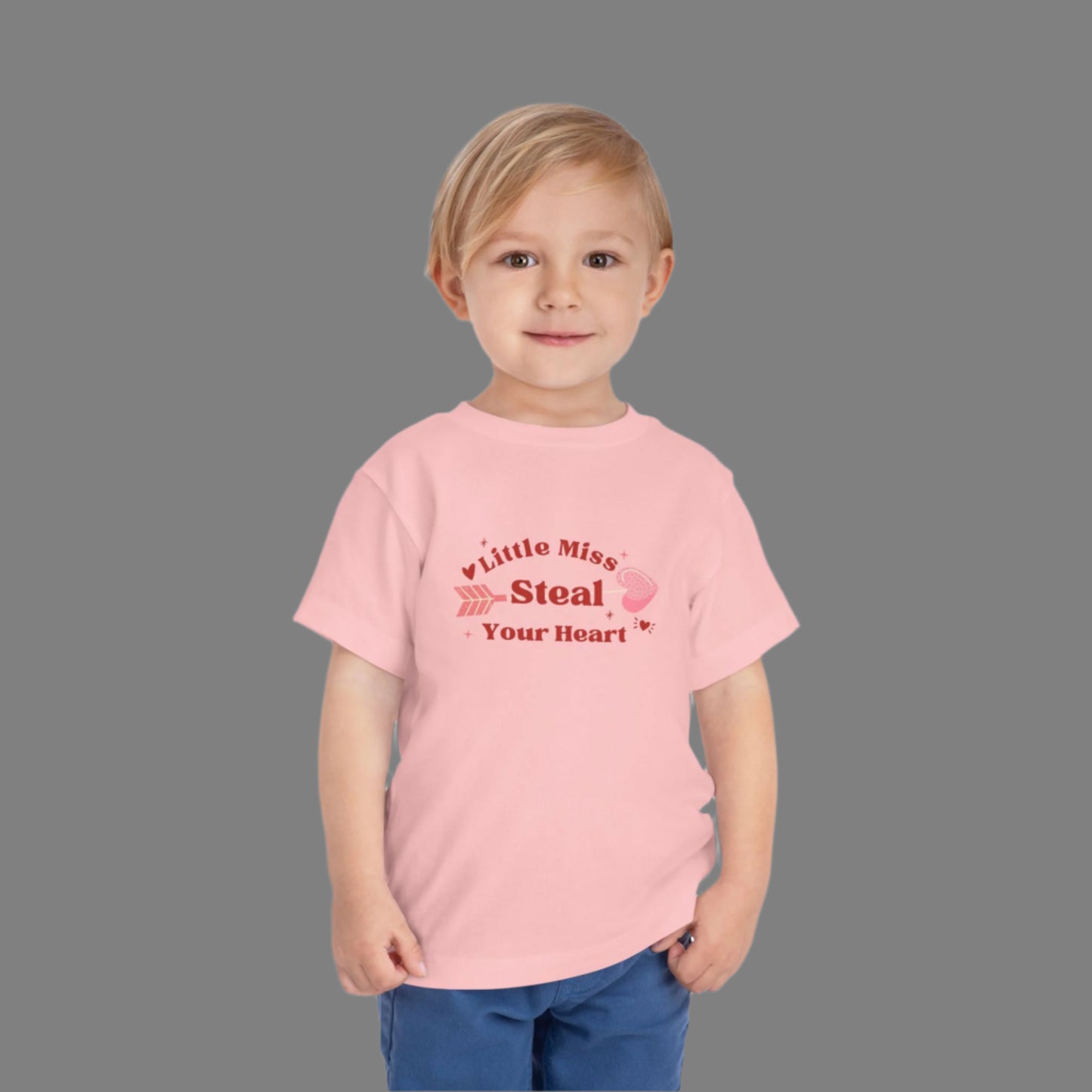 Little Miss Steal Your Heart Toddler Tee - Cute Valentine's Day Gift
