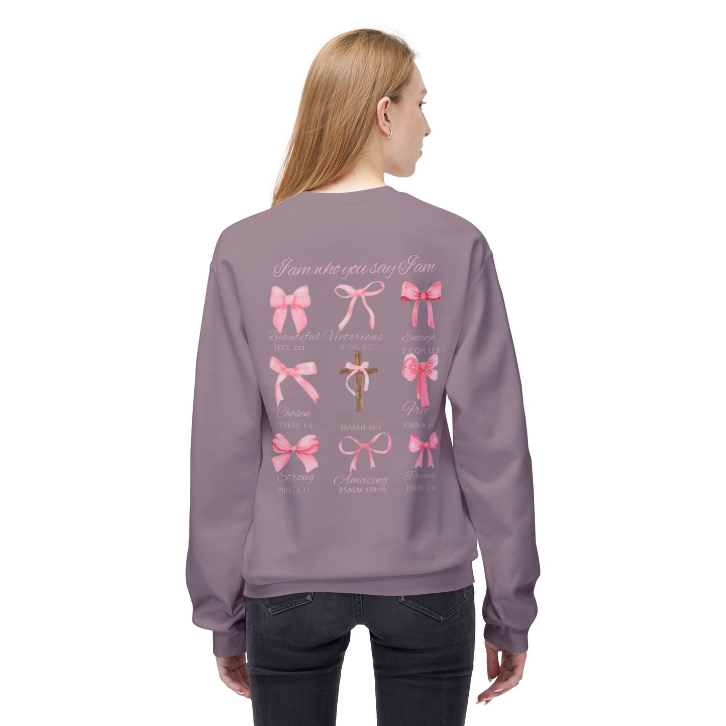 Cross and Bows Inspirational Sweatshirt - Faith & Encouragement