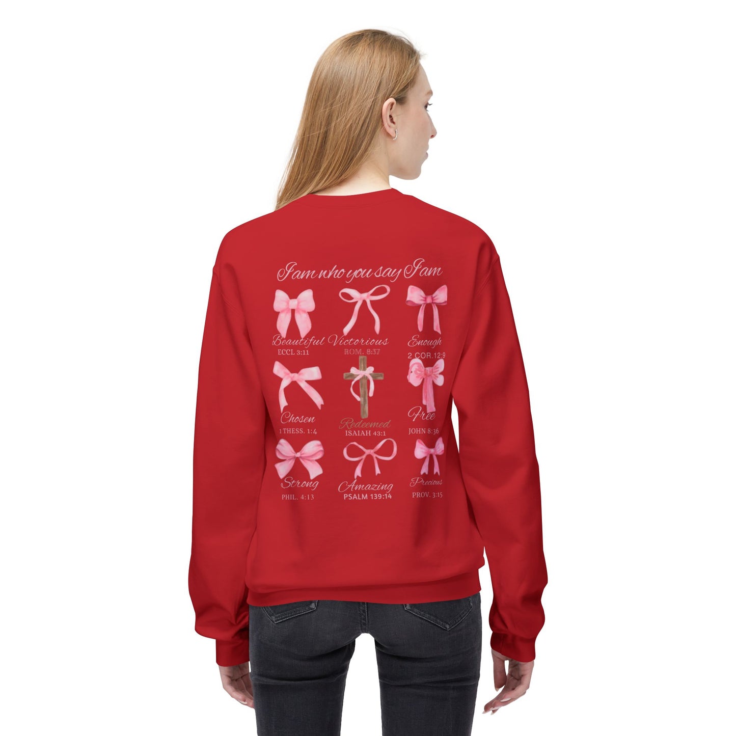 Cross and Bows Inspirational Sweatshirt - Faith & Encouragement