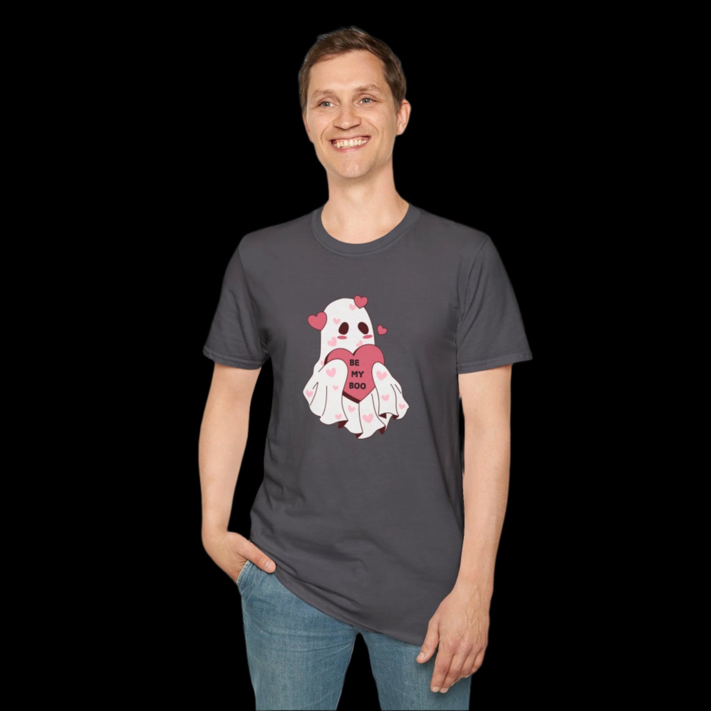 'Be My Boo' Cute Ghost Design Valentine's Day T-Shirt