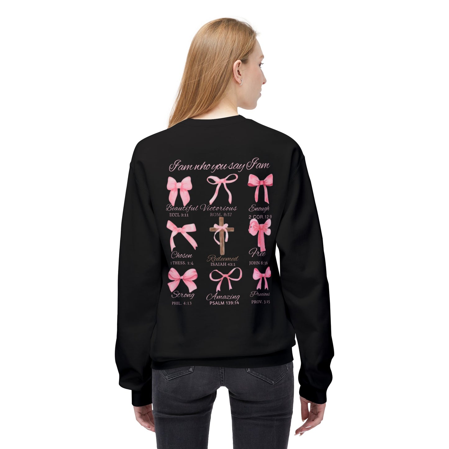 Cross and Bows Inspirational Sweatshirt - Faith & Encouragement