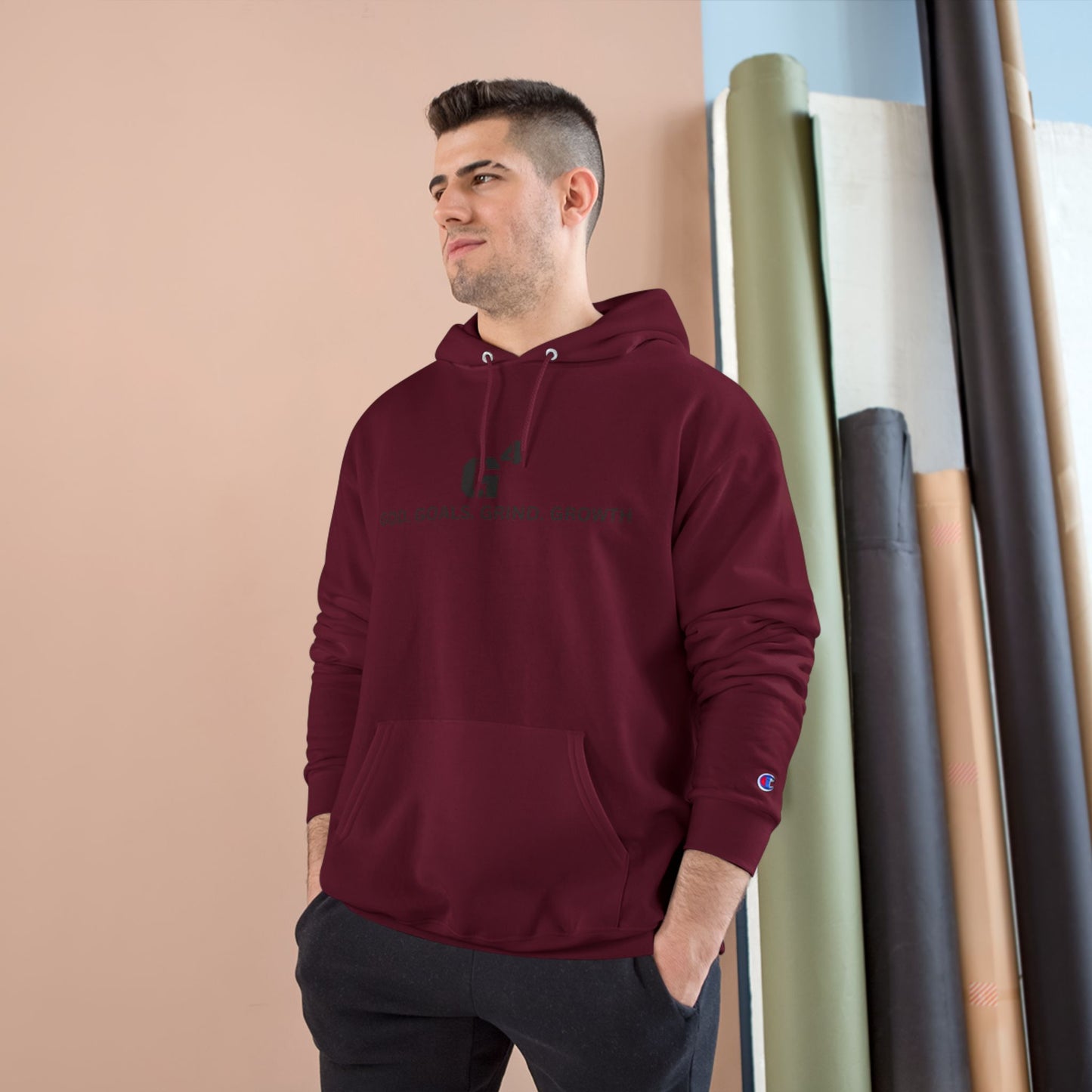 G4 Champion Hoodie – God, Goals, Grind, Growth