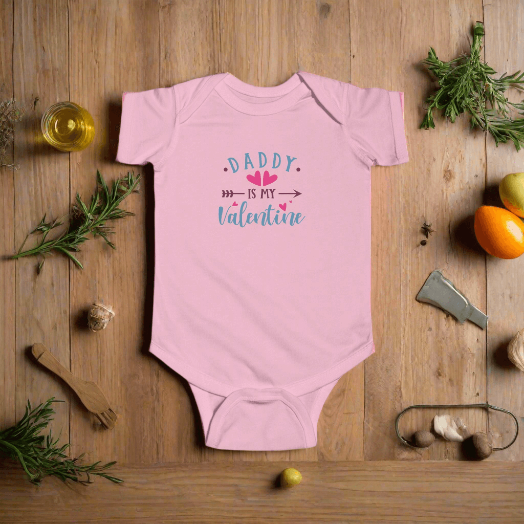 Daddy Is My Valentine Infant Bodysuit - Cute Baby Clothing for Valentine's Day