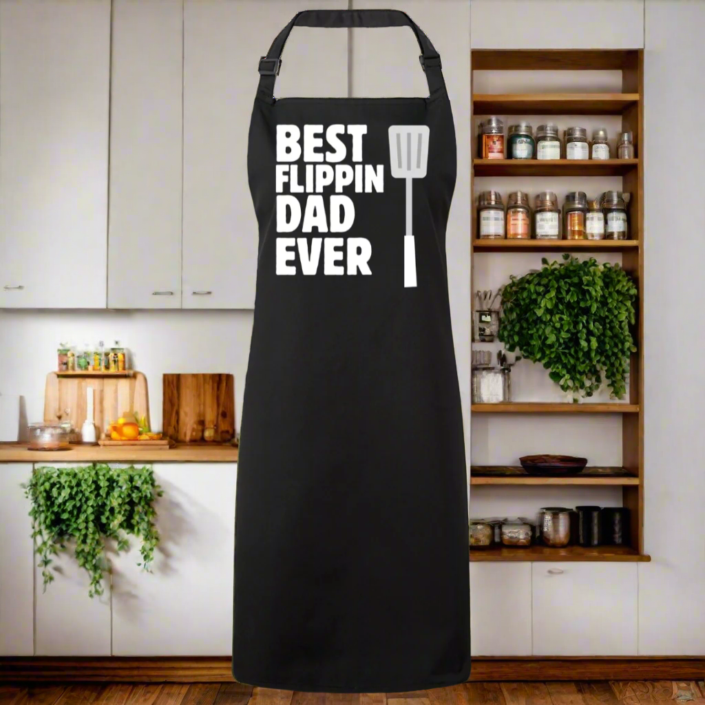 Best Flippin Dad – Funny BBQ Cooking Apron for Dads