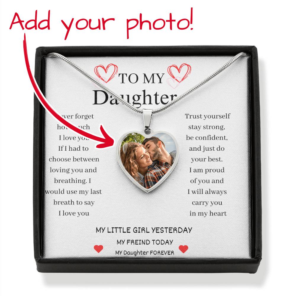 My Little Girl Yesterday My Friend Today My Daughter Forever Necklace