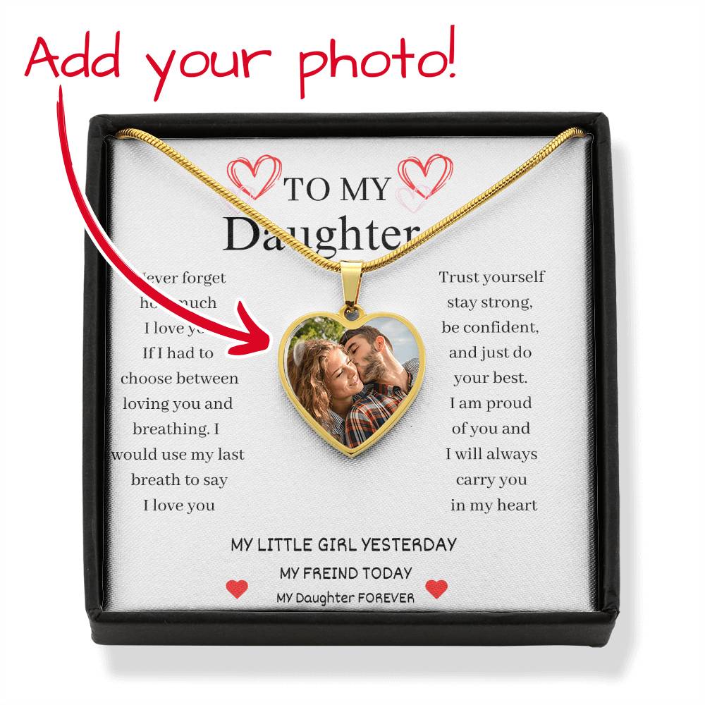 My Little Girl Yesterday My Friend Today My Daughter Forever Necklace