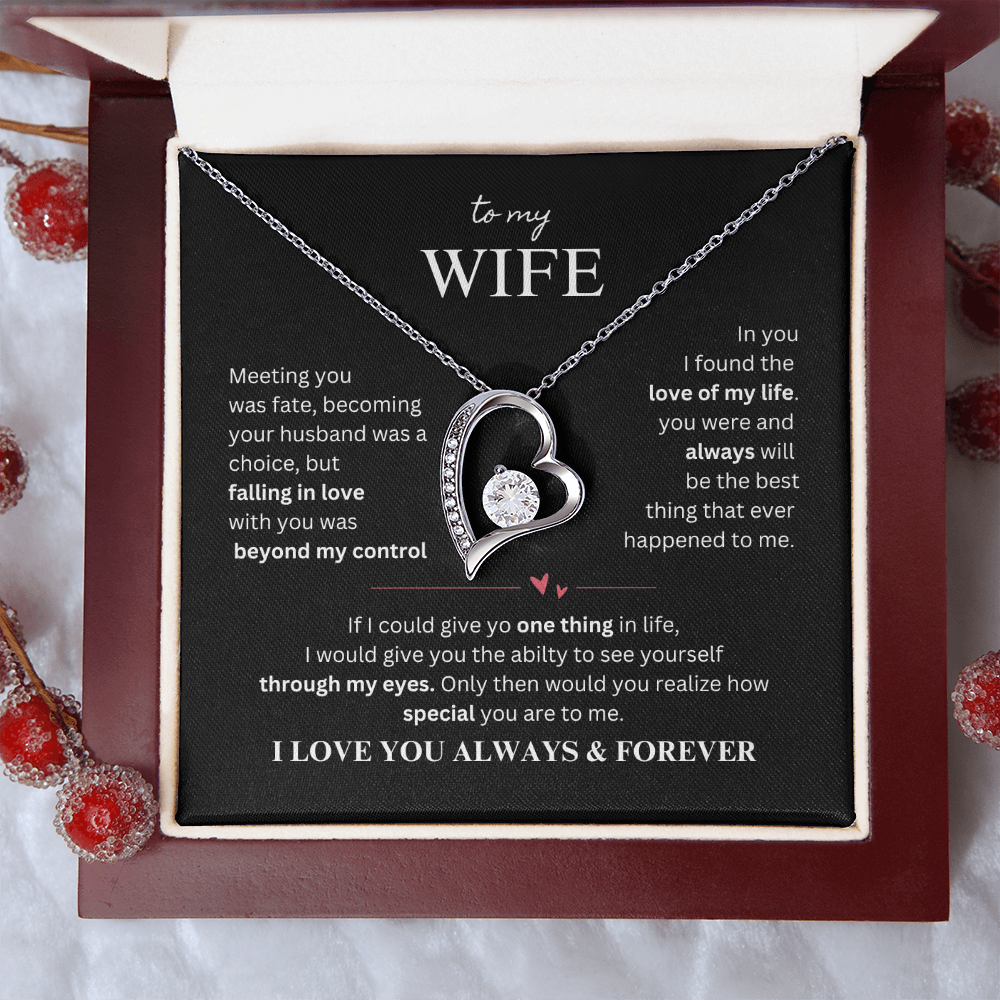 To My Wife - My Fate, My Love Forever Love Necklace