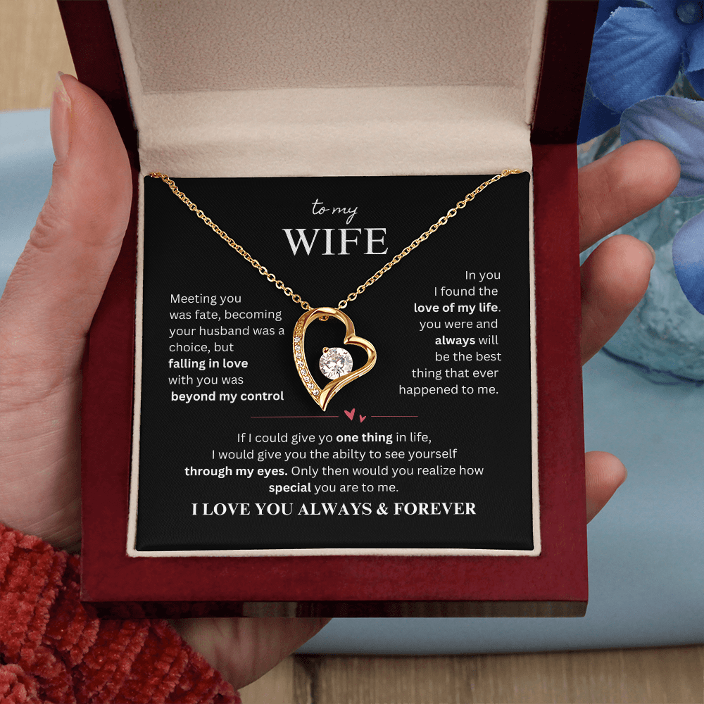 To My Wife - My Fate, My Love Forever Love Necklace