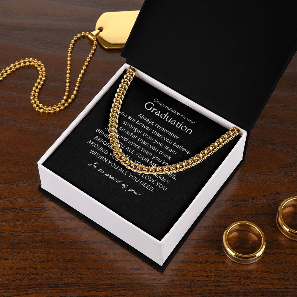 Congratulations on Graduation-Link Necklace