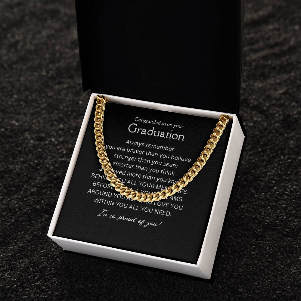 Congratulations on Graduation-Link Necklace