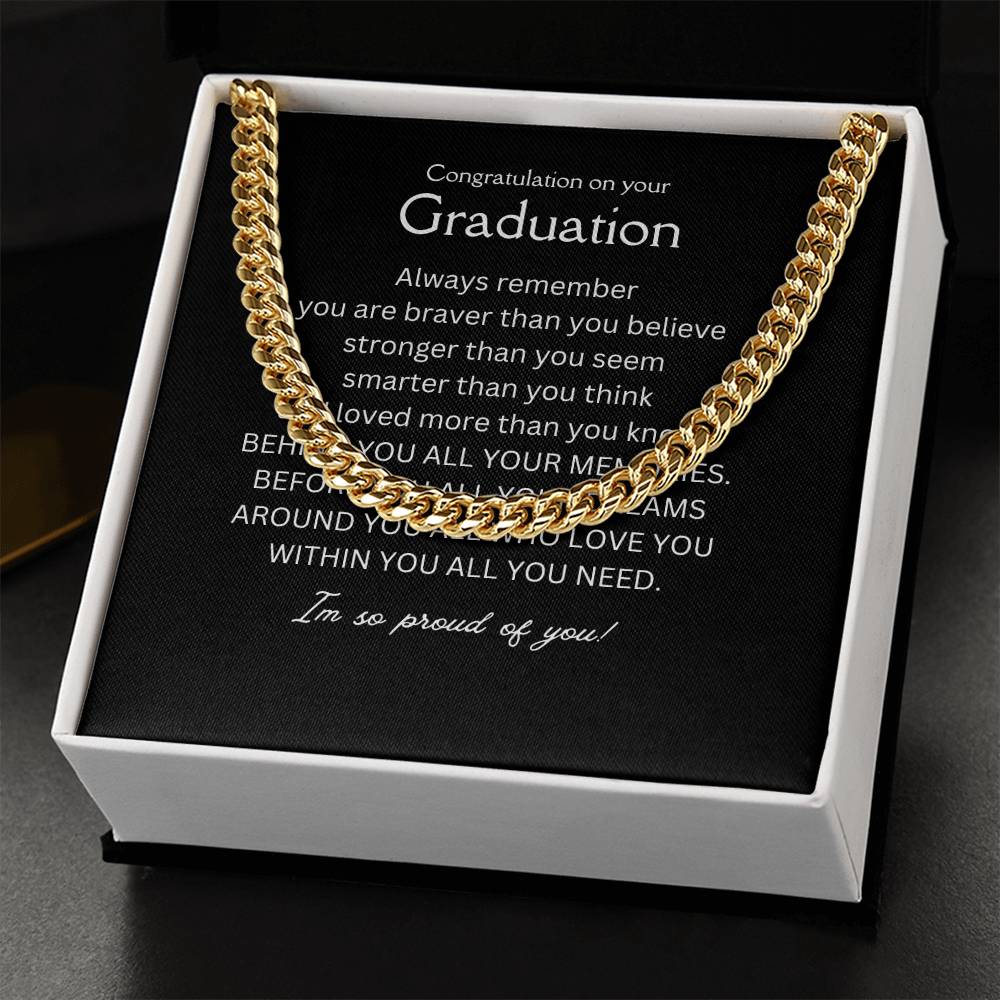 Congratulations on Graduation-Link Necklace