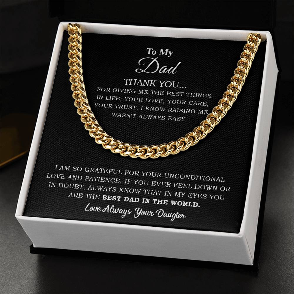 To My Dad - Best Dad Necklace from Daughter
