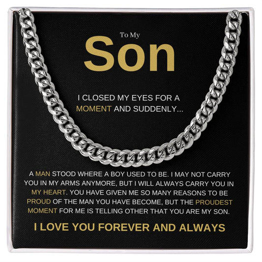To My Son Necklace - A Gift of Love and Pride