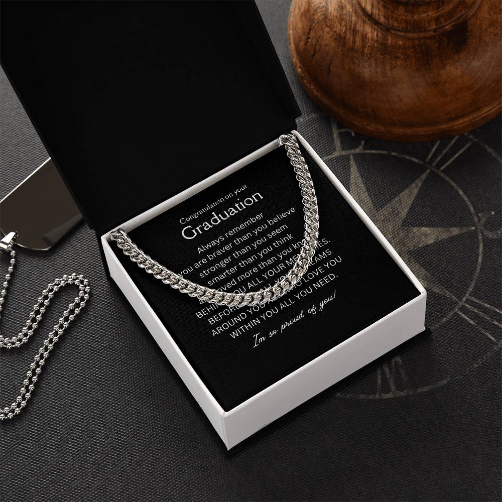 Congratulations on Graduation-Link Necklace
