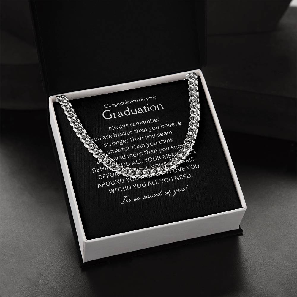 Congratulations on Graduation-Link Necklace
