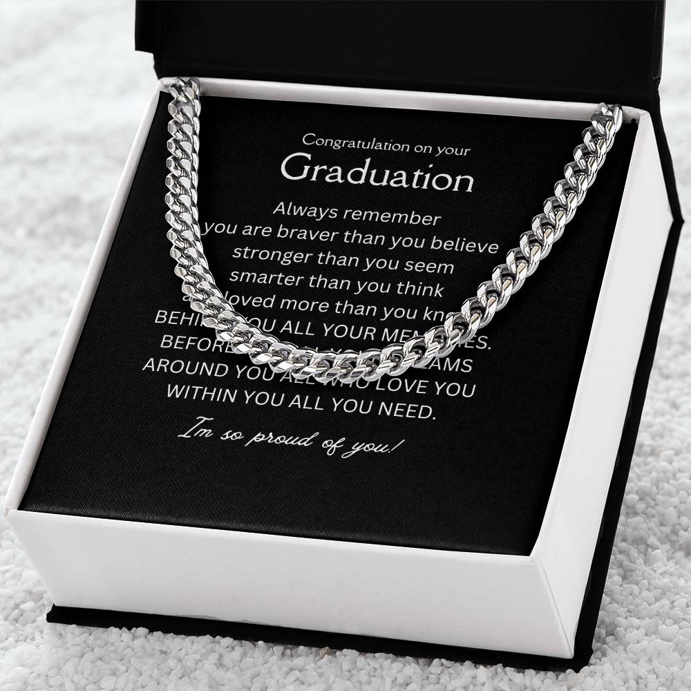 Congratulations on Graduation-Link Necklace