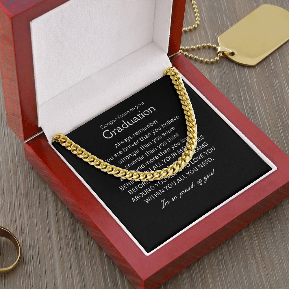 Congratulations on Graduation-Link Necklace