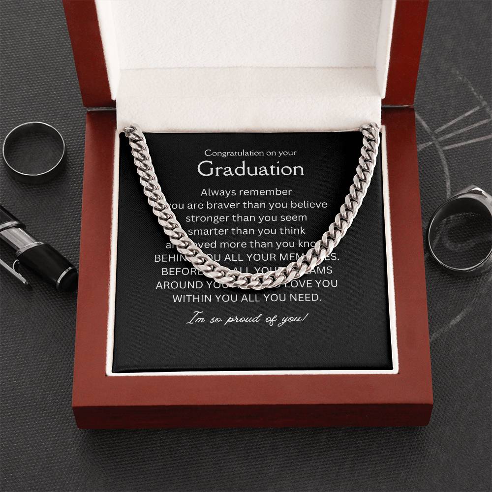 Congratulations on Graduation-Link Necklace