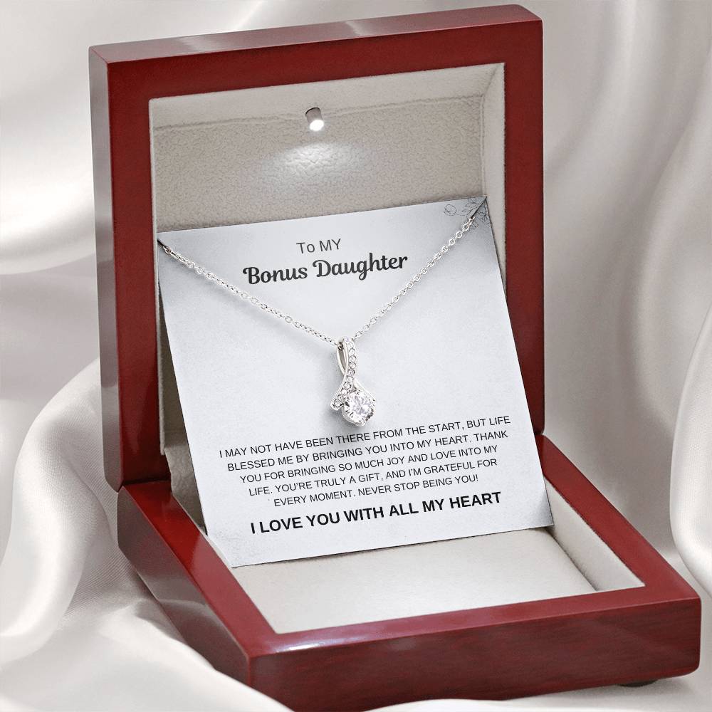 To My Bonus Daughter Necklace