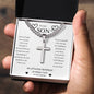 To My Son - Cross Necklace with Heartfelt Message