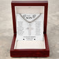 To My Son - Cross Necklace with Heartfelt Message