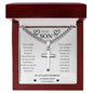 To My Son - Cross Necklace with Heartfelt Message