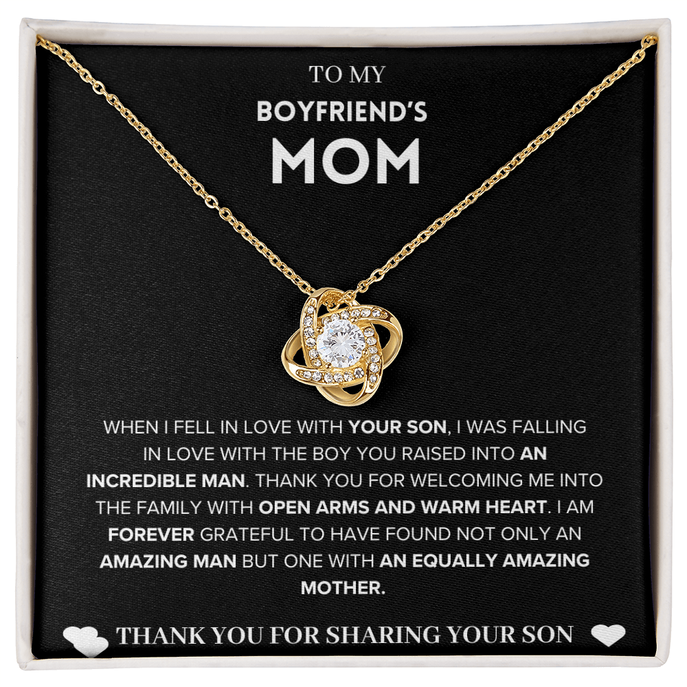 Eternal Bond - To My Boyfriend's Mom Love Knot Necklace