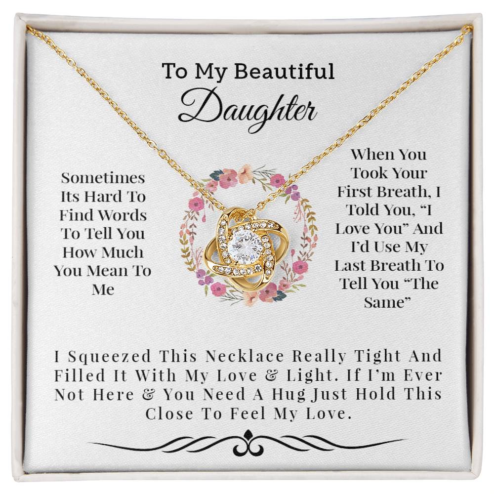 To My Beautiful Daughter - Forever in My Heart Necklace