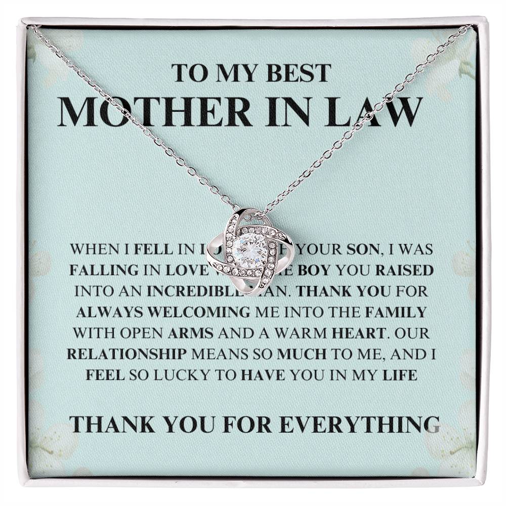 The BEST Mother IN Law- Thank you for everything Love knot