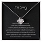 Heartfelt Apology Love Knot Necklace