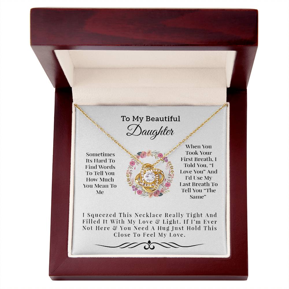 To My Beautiful Daughter - Forever in My Heart Necklace