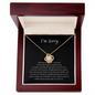 Heartfelt Apology Love Knot Necklace