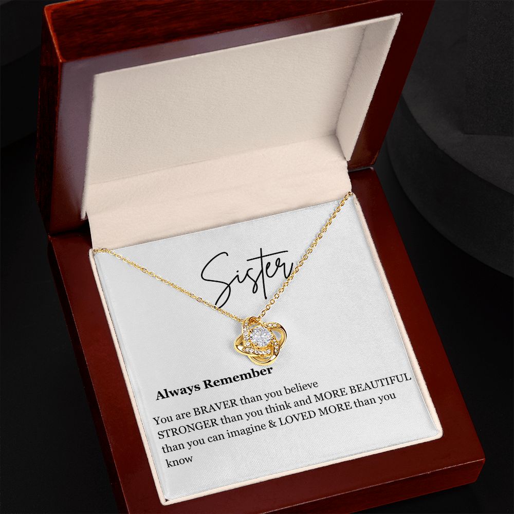 Sister Necklace - Braver & Loved