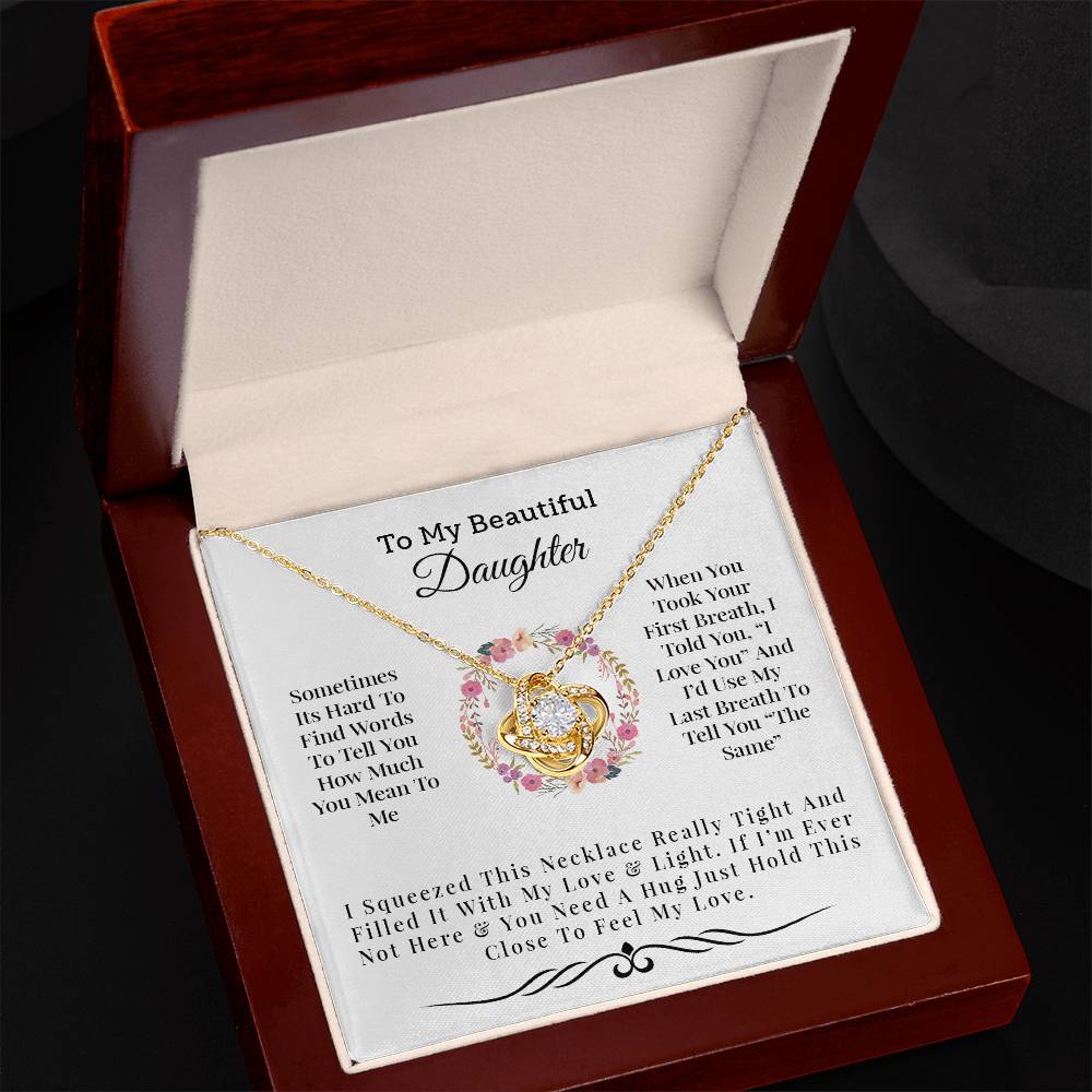 To My Beautiful Daughter - Forever in My Heart Necklace