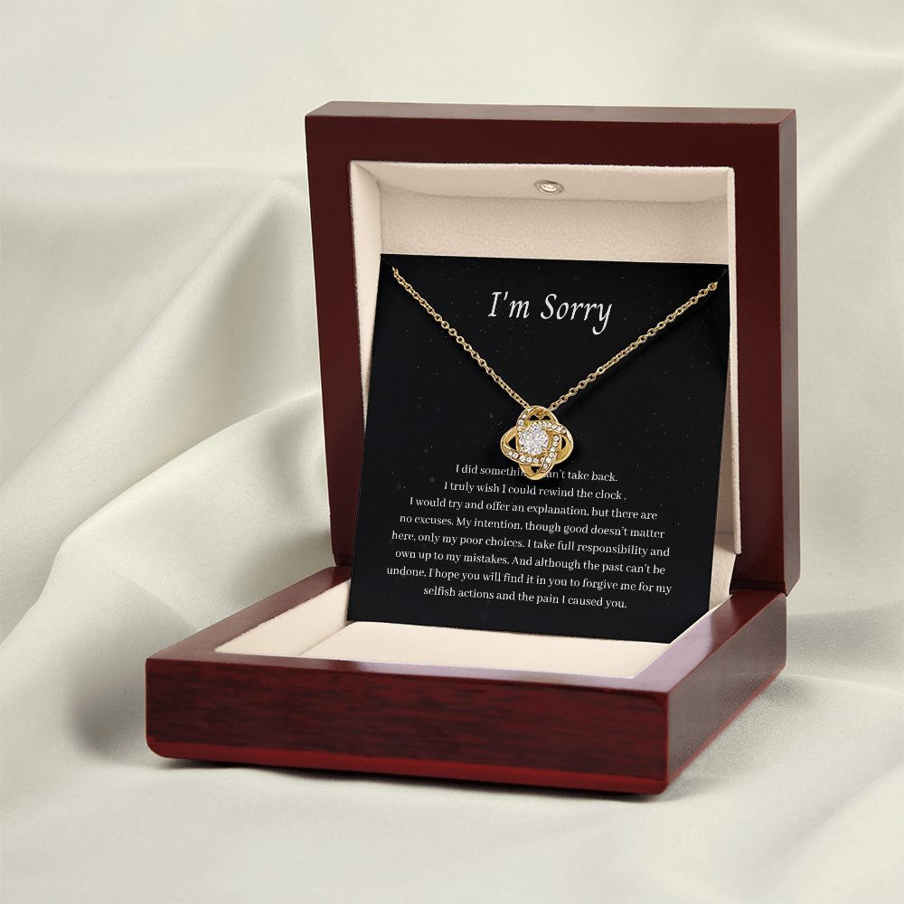 Heartfelt Apology Love Knot Necklace