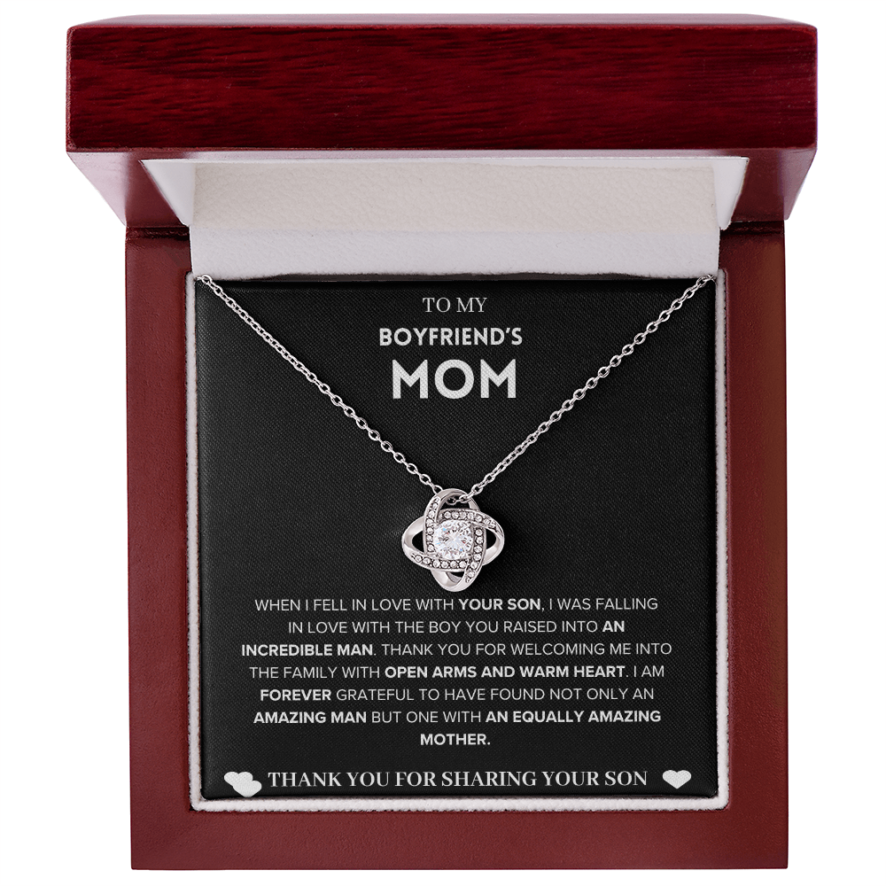 Eternal Bond - To My Boyfriend's Mom Love Knot Necklace