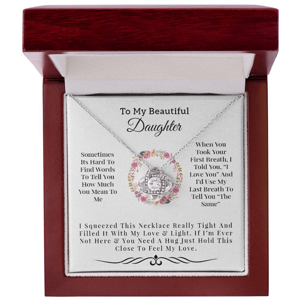 To My Beautiful Daughter - Forever in My Heart Necklace