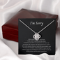 Heartfelt Apology Love Knot Necklace