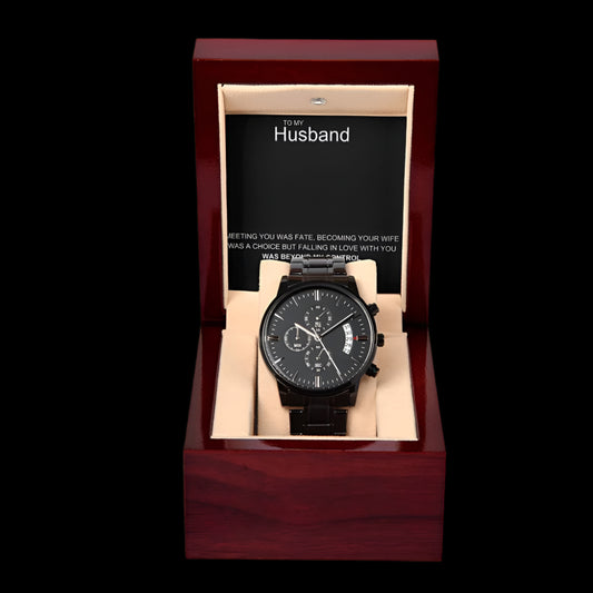 To My Husband Chronograph Watch- It was beyond my control