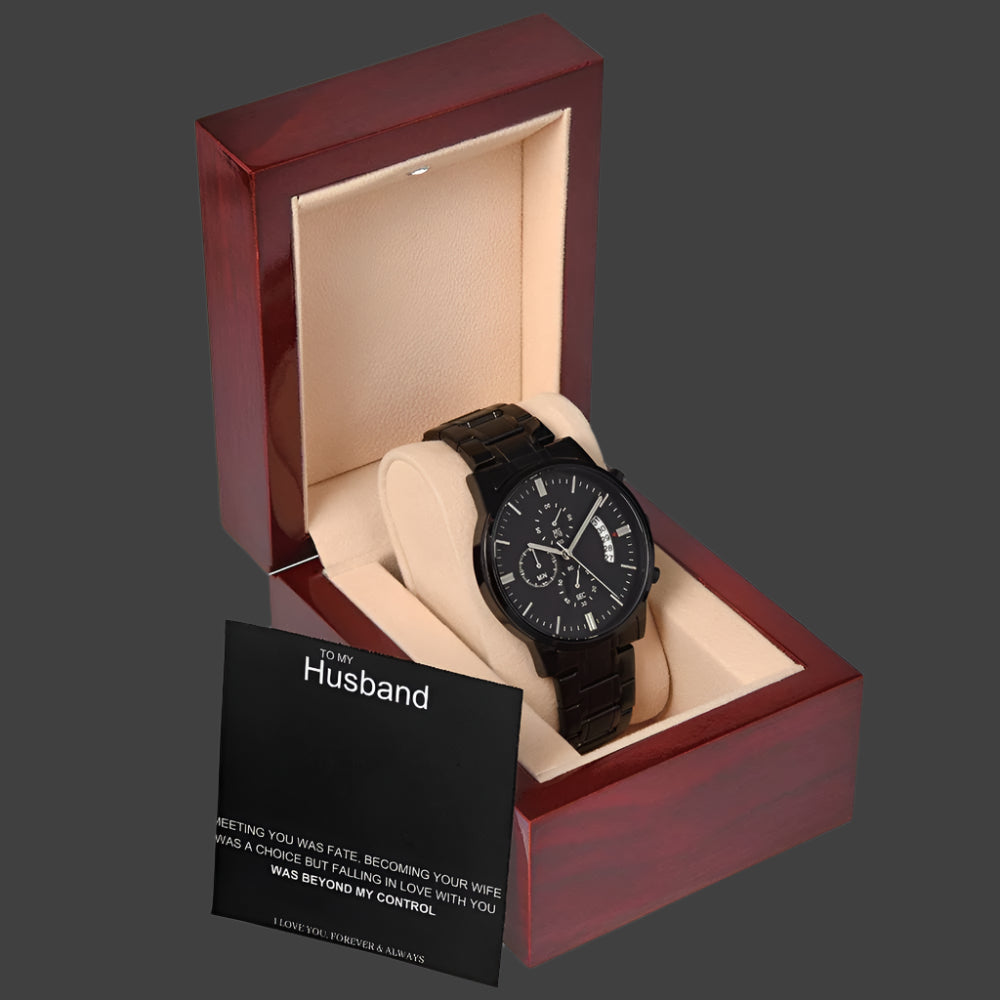To My Husband Chronograph Watch- It was beyond my control