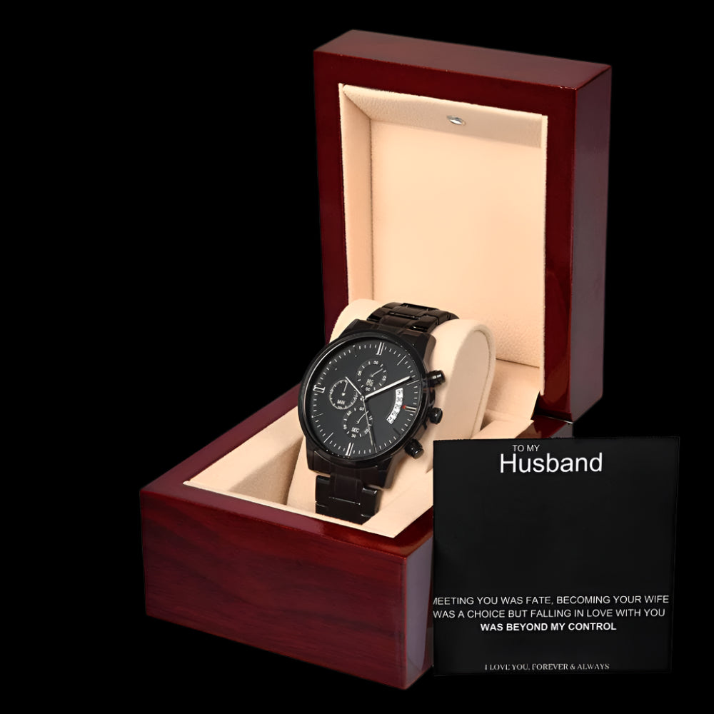 To My Husband Chronograph Watch- It was beyond my control